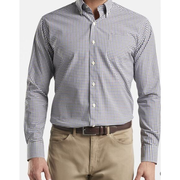 Peter Millar men’s Ferdinand Cotton blend Button Down Shirt size M plaid - Picture 9 of 11